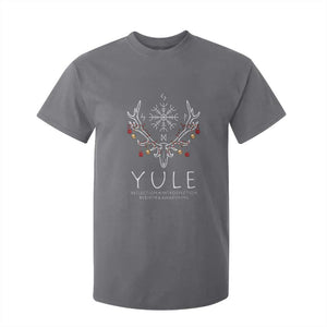 Yule Pagan T Shirt For Kid Reflection Introspection Rebirth Awakening Vegvsir Symbol TS11 Charcoal Print Your Wear