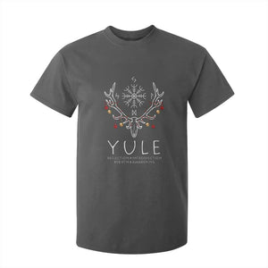 Yule Pagan T Shirt For Kid Reflection Introspection Rebirth Awakening Vegvsir Symbol TS11 Dark Heather Print Your Wear