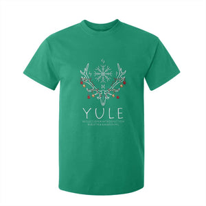 Yule Pagan T Shirt For Kid Reflection Introspection Rebirth Awakening Vegvsir Symbol TS11 Irish Green Print Your Wear