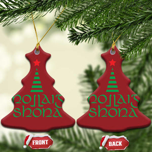 Funny Irish Gaelic Xmas Nollaig Shona Christmas Ornament Xmas Tree TS11 Christmas Tree Red Print Your Wear