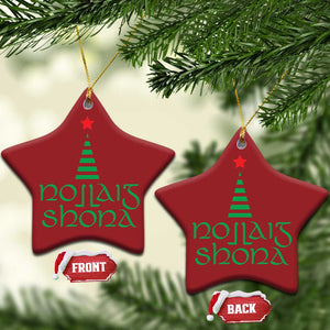 Funny Irish Gaelic Xmas Nollaig Shona Christmas Ornament Xmas Tree TS11 Star Red Print Your Wear