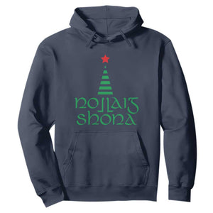 Funny Irish Gaelic Christmas Nollaig Shona Hoodie Xmas Tree TS11 Navy Print Your Wear