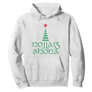 Funny Irish Gaelic Christmas Nollaig Shona Hoodie Xmas Tree TS11 White Print Your Wear