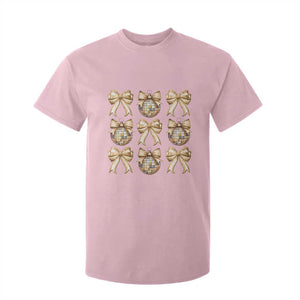 Coquette Happy New Year 2025 Gold Bow T Shirt For Kid TS11 Light Pink Print Your Wear