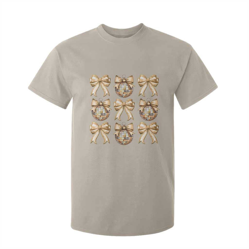 Coquette Happy New Year 2025 Gold Bow T Shirt For Kid TS11 Sand Print Your Wear