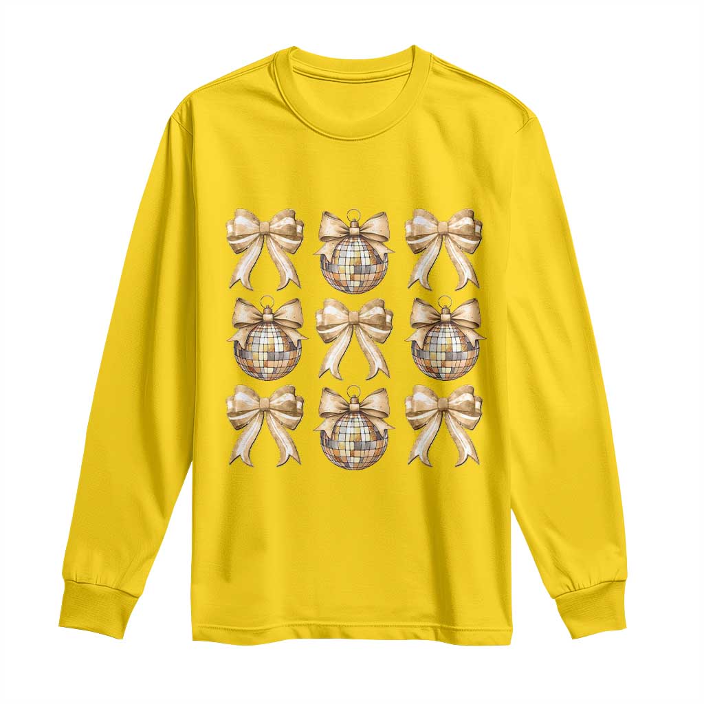 Coquette Happy New Year 2025 Gold Bow Long Sleeve Shirt TS11 Daisy Print Your Wear