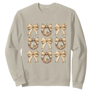 Coquette Happy New Year 2025 Gold Bow Sweatshirt TS11 Sand Print Your Wear