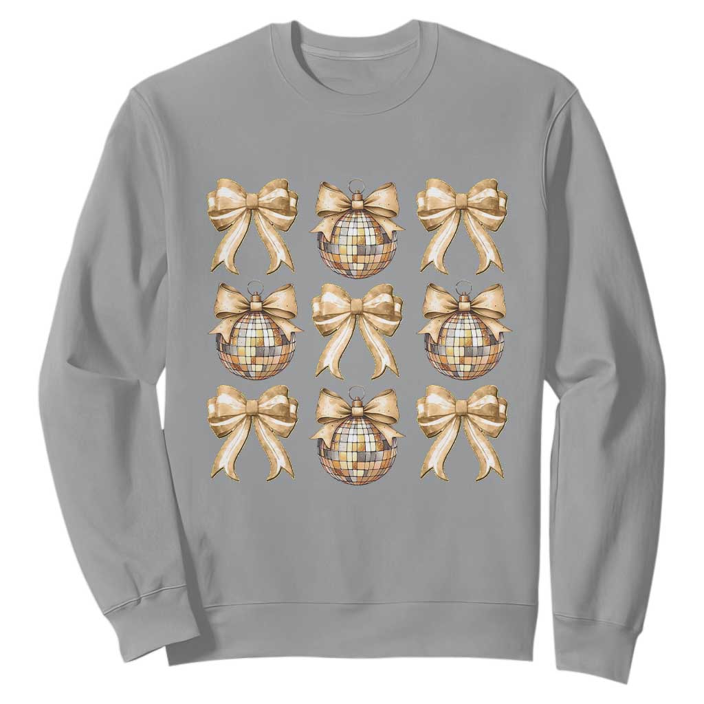 Coquette Happy New Year 2025 Gold Bow Sweatshirt TS11 Sport Gray Print Your Wear
