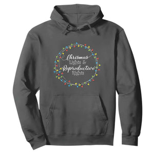 Funny Christmas Lights And Reproductive Rights Hoodie Led Light TS11 Dark Heather Print Your Wear