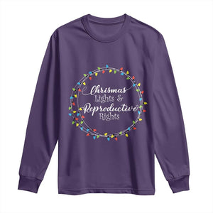 Funny Christmas Lights And Reproductive Rights Long Sleeve Shirt Led Light TS11 Purple Print Your Wear