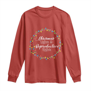 Funny Christmas Lights And Reproductive Rights Long Sleeve Shirt Led Light TS11 Red Print Your Wear