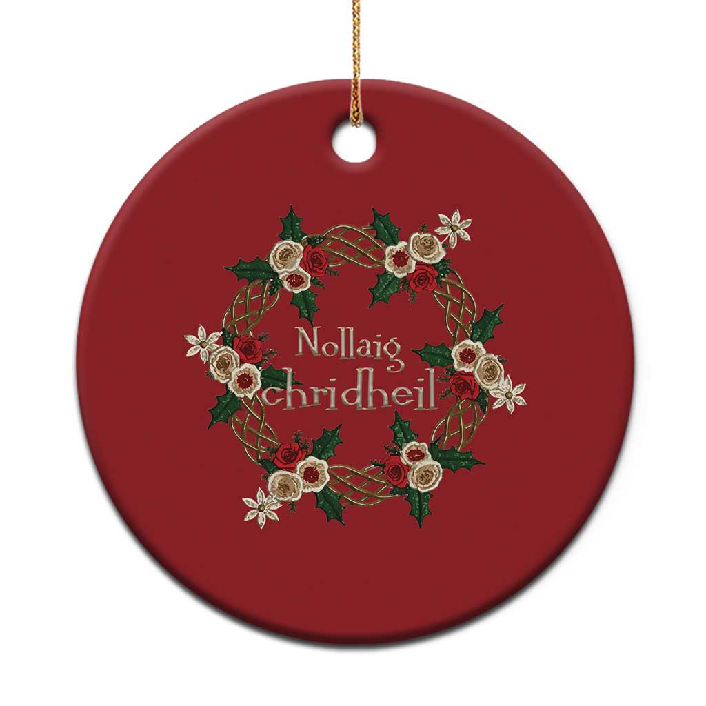 Scottish Celtic Xmas Nollaig Chridheil Christmas Ornament Xmas Wreath TS11 Print Your Wear