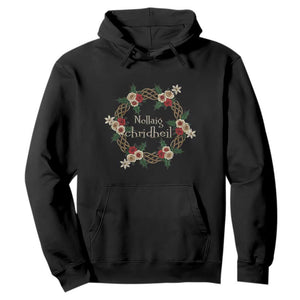 Scottish Celtic Christmas Nollaig Chridheil Hoodie Xmas Wreath TS11 Black Print Your Wear