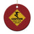 Funny Snowboarding Christmas Ornament Caution Pray For Snow Snowboard TS11 Print Your Wear