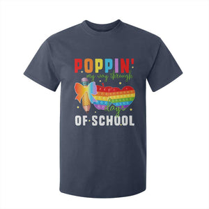 Funny Poppin' My Way Through 100 Day T Shirt For Kid TS11 Navy Print Your Wear