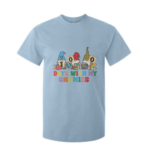 Funny 100 Days With My Gnomies T Shirt For Kid 100th Day of School TS11 Light Blue Print Your Wear