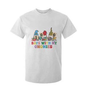 Funny 100 Days With My Gnomies T Shirt For Kid 100th Day of School TS11 White Print Your Wear