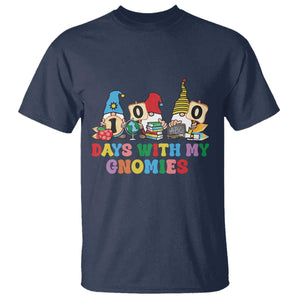 Funny 100 Days With My Gnomies T Shirt 100th Day of School TS11 Navy Print Your Wear