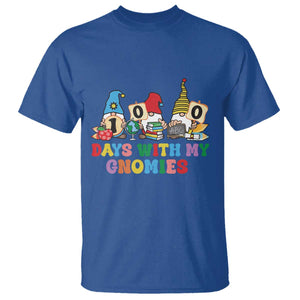 Funny 100 Days With My Gnomies T Shirt 100th Day of School TS11 Royal Blue Print Your Wear