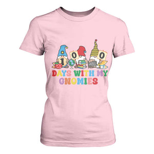 Funny 100 Days With My Gnomies T Shirt For Women 100th Day of School TS11 Light Pink Print Your Wear