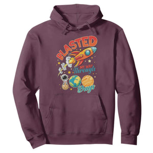 Funny Blasted My Way Through 100 Days Hoodie 100 Days Of School TS11 Maroon Print Your Wear