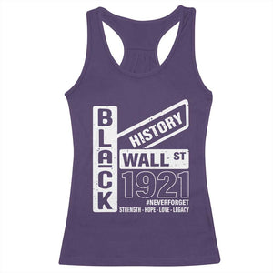 Never Forget Black Wall Street 1921 Racerback Tank Top Tulsa Black History Month TS11 Purple Print Your Wear