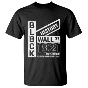 Never Forget Black Wall Street 1921 T Shirt Tulsa Black History Month TS11 Black Print Your Wear