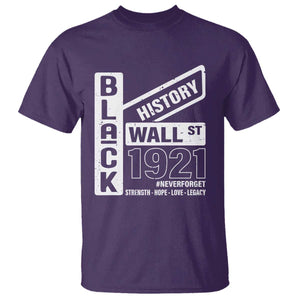 Never Forget Black Wall Street 1921 T Shirt Tulsa Black History Month TS11 Purple Print Your Wear