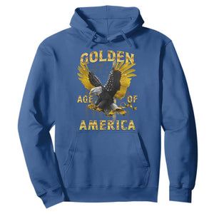 Trump 2025 Golden Age Of America Hoodie Gold Eagle Vintage American Flag TS11 Royal Blue Print Your Wear