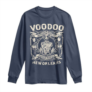 Voodoo Bourbon Street Spooky New Orleans Long Sleeve Shirt Voodoo Doctor TS11 Navy Print Your Wear