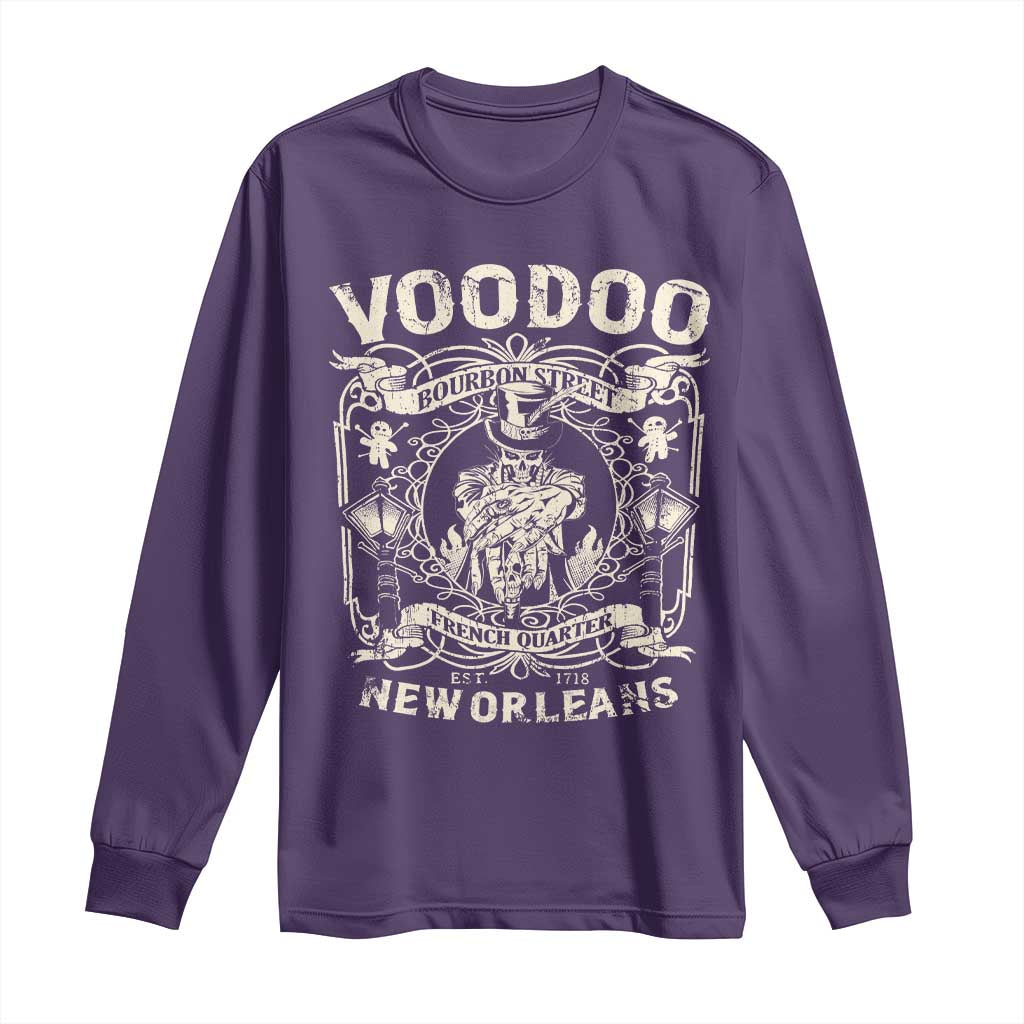 Voodoo Bourbon Street Spooky New Orleans Long Sleeve Shirt Voodoo Doctor TS11 Purple Print Your Wear