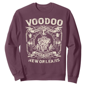 Voodoo Bourbon Street Spooky New Orleans Sweatshirt Voodoo Doctor TS11 Maroon Print Your Wear