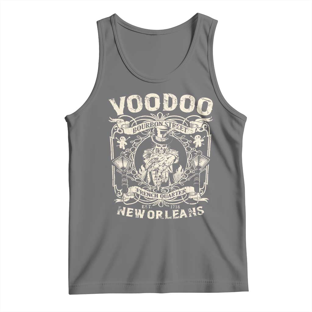 Voodoo Bourbon Street Spooky New Orleans Tank Top Voodoo Doctor TS11 Black Heather Print Your Wear