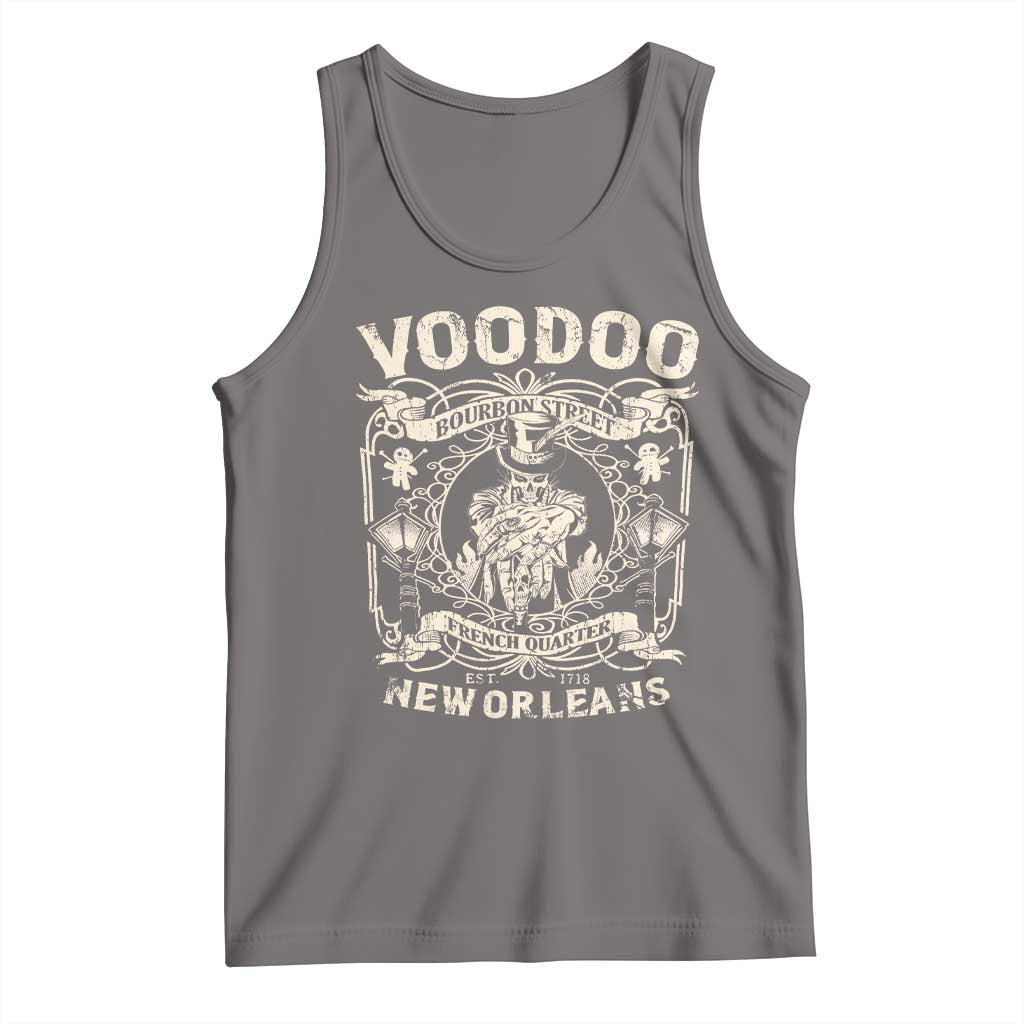 Voodoo Bourbon Street Spooky New Orleans Tank Top Voodoo Doctor TS11 Deep Heather Print Your Wear