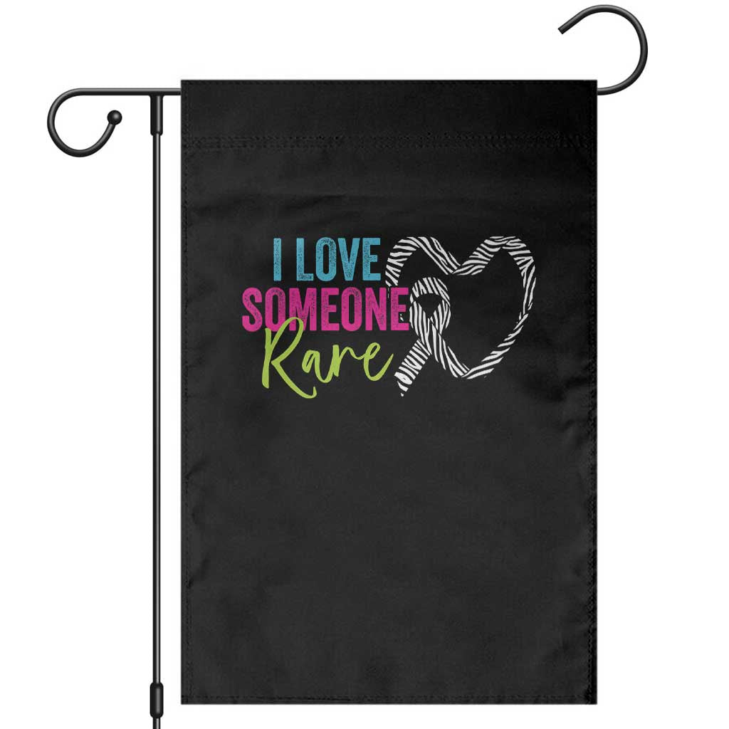 Rare Disease Awareness Garden Flag I Love Someone Rare Zebra Ribbon TS11 Black Print Your Wear