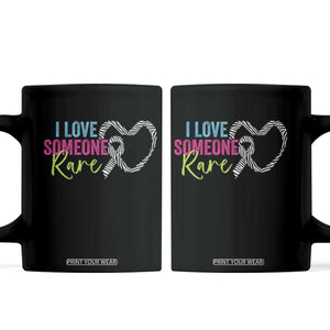 Rare Disease Awareness Coffee Mug I Love Someone Rare Zebra Ribbon TS11 Black Print Your Wear