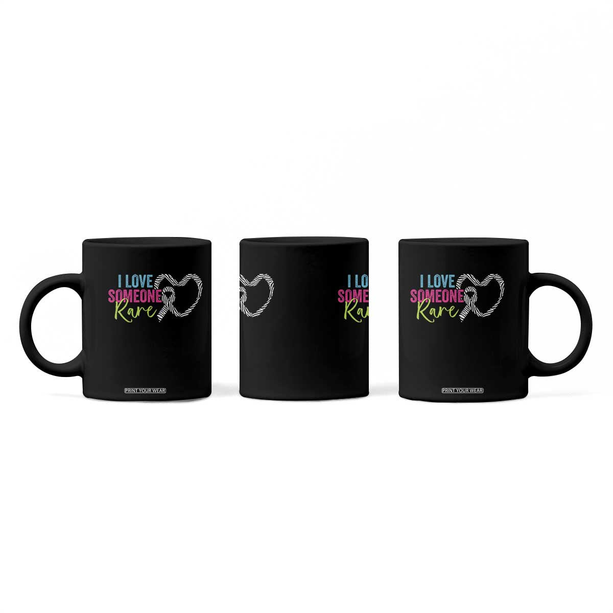 Rare Disease Awareness Coffee Mug I Love Someone Rare Zebra Ribbon TS11 Print Your Wear