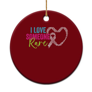 Rare Disease Awareness Ceramic Ornament I Love Someone Rare Zebra Ribbon TS11 1pc Red Print Your Wear