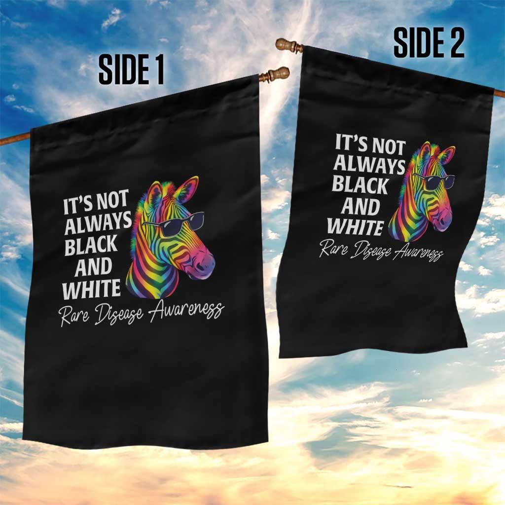 Rare Disease Awareness Garden Flag It Is Not Always Black And White Colorful Zebra TS11 Print Your Wear