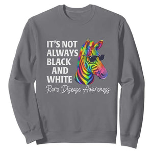 Rare Disease Awareness Sweatshirt It Is Not Always Black And White Colorful Zebra TS11 Charcoal Print Your Wear