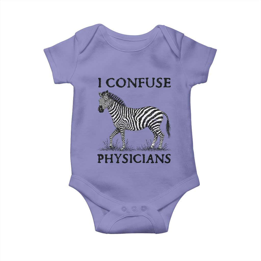 I Confuse Physicians Rare Disease Awareness Baby Onesie Funny Zebra TS11 Violet Print Your Wear