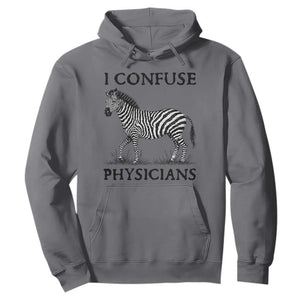 I Confuse Physicians Rare Disease Awareness Hoodie Funny Zebra TS11 Charcoal Print Your Wear