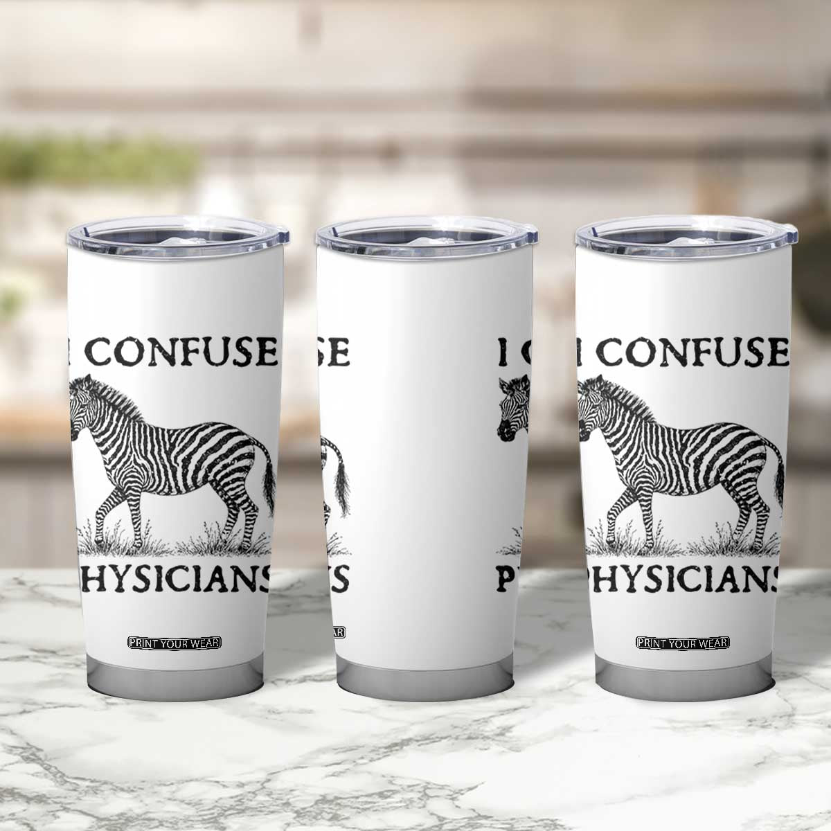 I Confuse Physicians Rare Disease Awareness Tumbler Cup Funny Zebra TS11 Print Your Wear