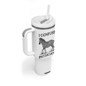 I Confuse Physicians Rare Disease Awareness Tumbler With Handle Funny Zebra TS11 Print Your Wear