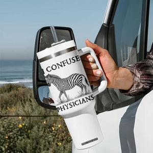 I Confuse Physicians Rare Disease Awareness Tumbler With Handle Funny Zebra TS11 Print Your Wear
