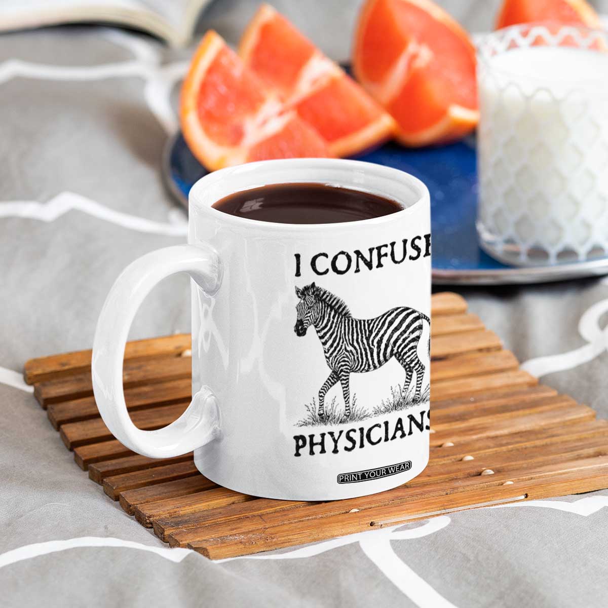 I Confuse Physicians Rare Disease Awareness Coffee Mug Funny Zebra TS11 Print Your Wear