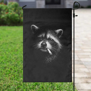 Funny Raccoon Smoking Cigarette Meme Garden Flag Trash Panda Face Y2K Graphic TS11 Print Your Wear