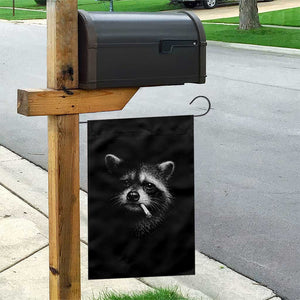 Funny Raccoon Smoking Cigarette Meme Garden Flag Trash Panda Face Y2K Graphic TS11 Print Your Wear