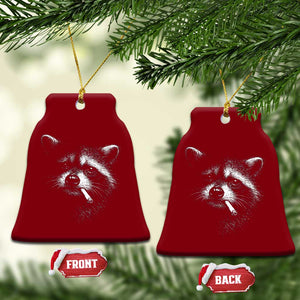 Funny Raccoon Smoking Cigarette Meme Ceramic Ornament Trash Panda Face Y2K Graphic TS11 Print Your Wear