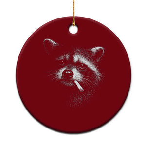 Funny Raccoon Smoking Cigarette Meme Ceramic Ornament Trash Panda Face Y2K Graphic TS11 1pc Red Print Your Wear